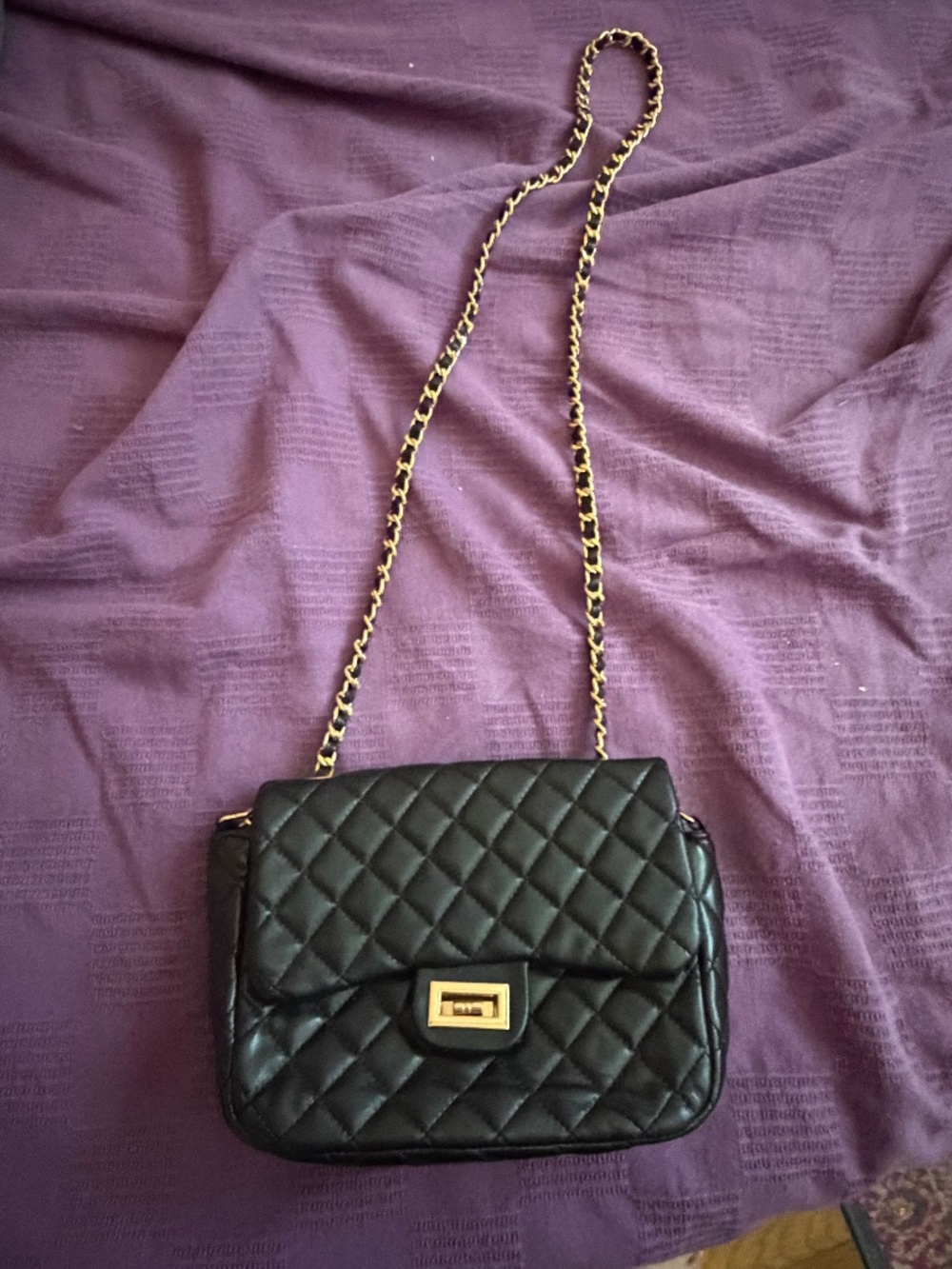 Quilted black bag